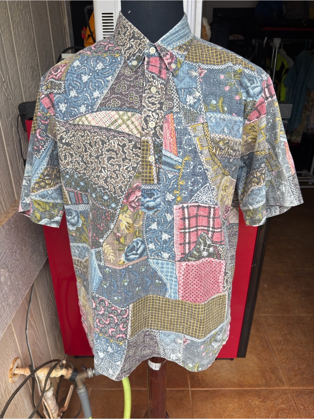 PreOwned Reyn Spooner Hawaiian Print Multicolored Pullover Men's XL